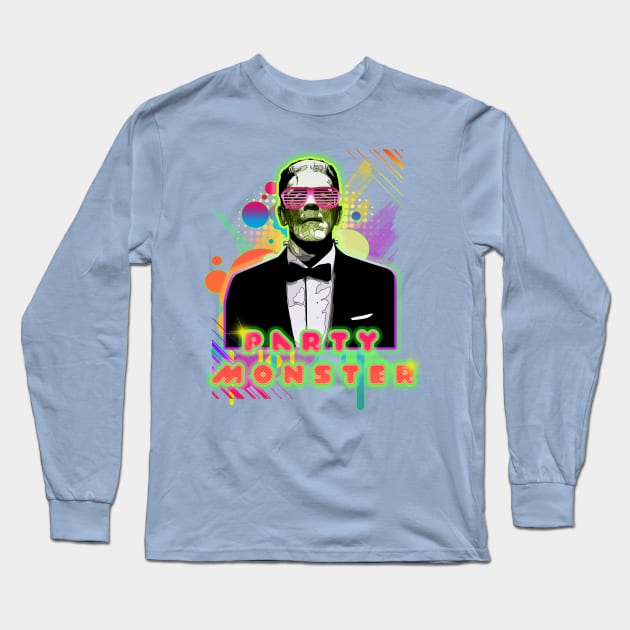 Party Monster Long Sleeve T-Shirt by Spilled Ink